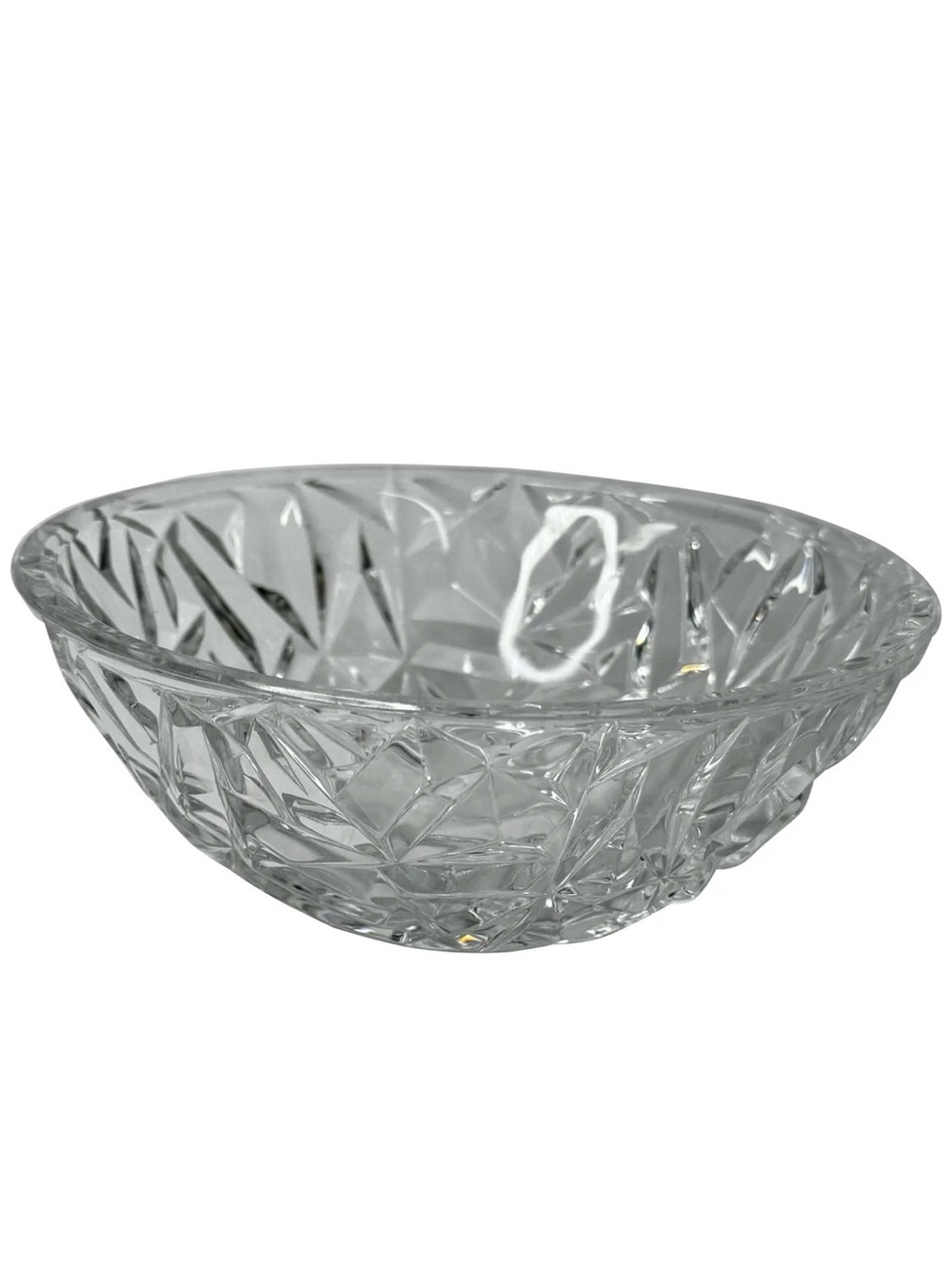 Tiffany & Co. "Rock Cut" Crystal Serving Bowl
